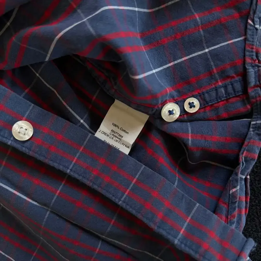 J. Crew Men's Slim Fit Plaid Button-Down | Classic Preppy Shirt Size S - Picture 4 of 5